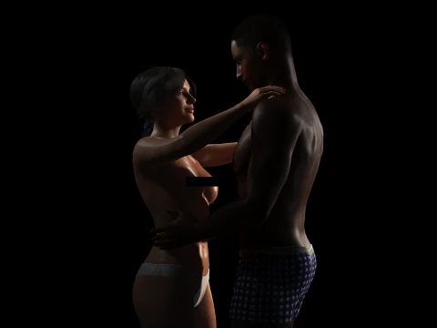 Coppia danzante Modello 3D