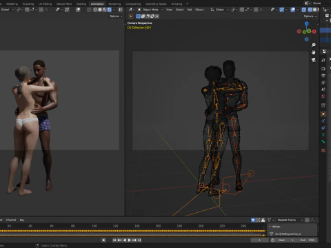 Coppia danzante Modello 3D