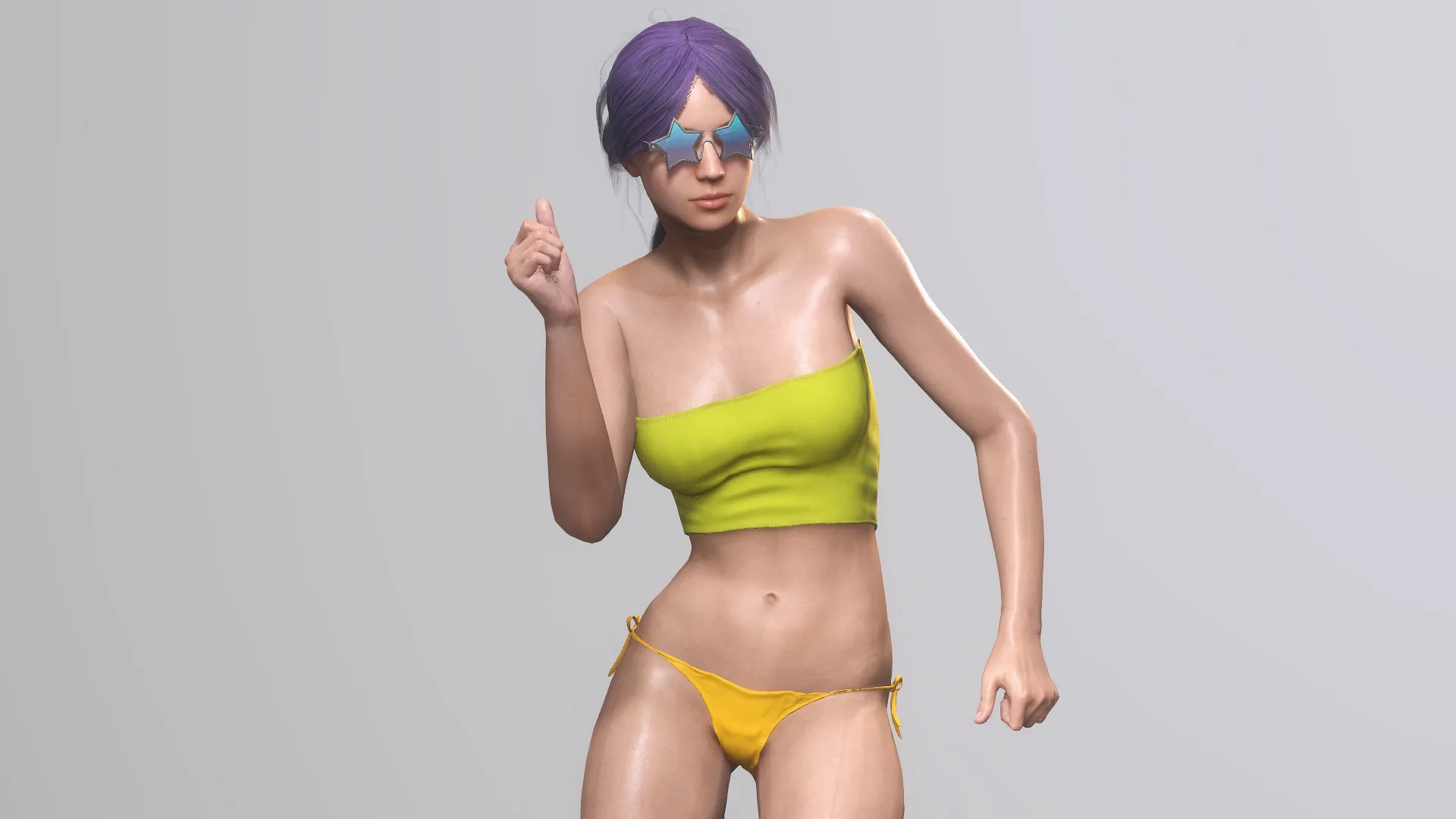 Dancing Beach Party Girl 3D Model .c4d .max .obj .3ds .fbx .stl .blend 