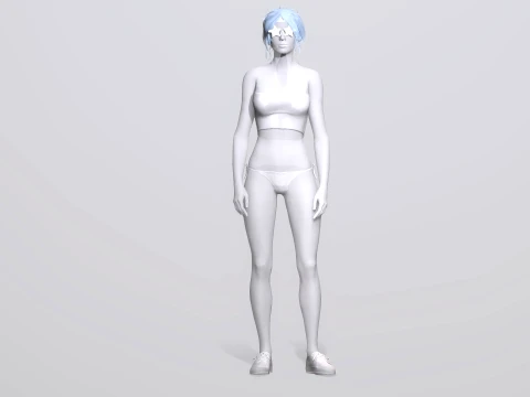 Dancing Beach Party Girl 3D Model
