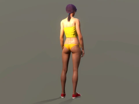 Dancing Beach Party Girl 3D Model