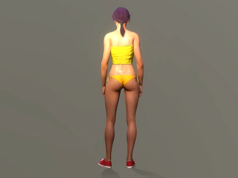 Dancing Beach Party Girl 3D Model