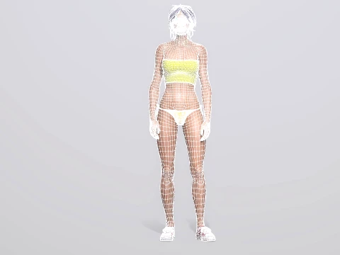 Dancing Beach Party Girl 3D Model