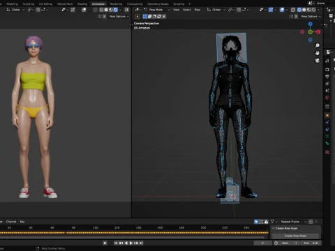 Dancing Beach Party Girl 3D Model