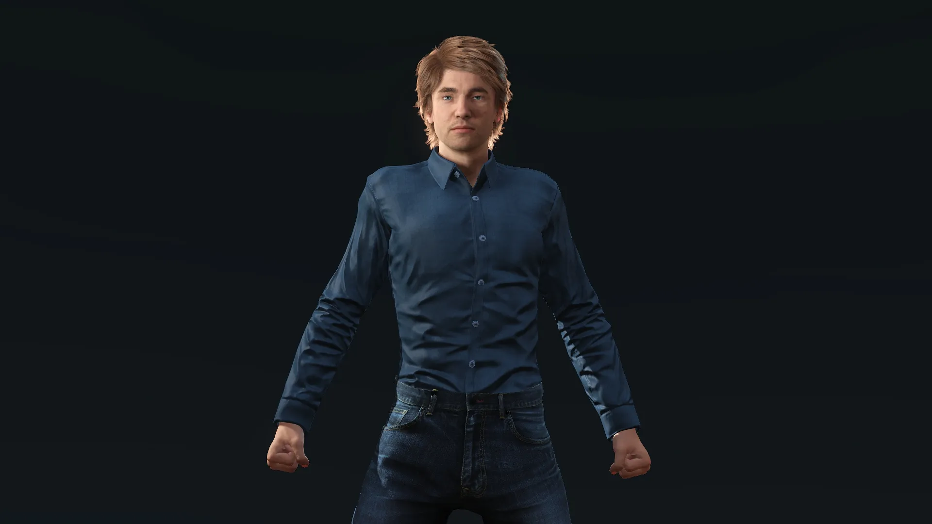 Casual Male Character Jake 3D Model .c4d .max .obj .3ds .fbx .stl .blend 