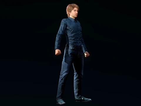 Casual Male Character Jake 3D Model