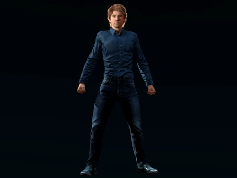 Casual Male Character Jake 3D Model