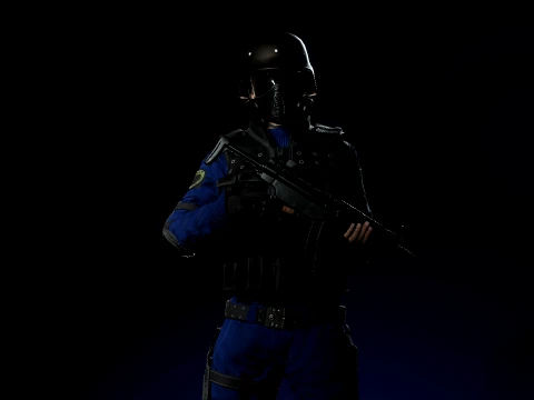 SWAT Soldier 3D Model