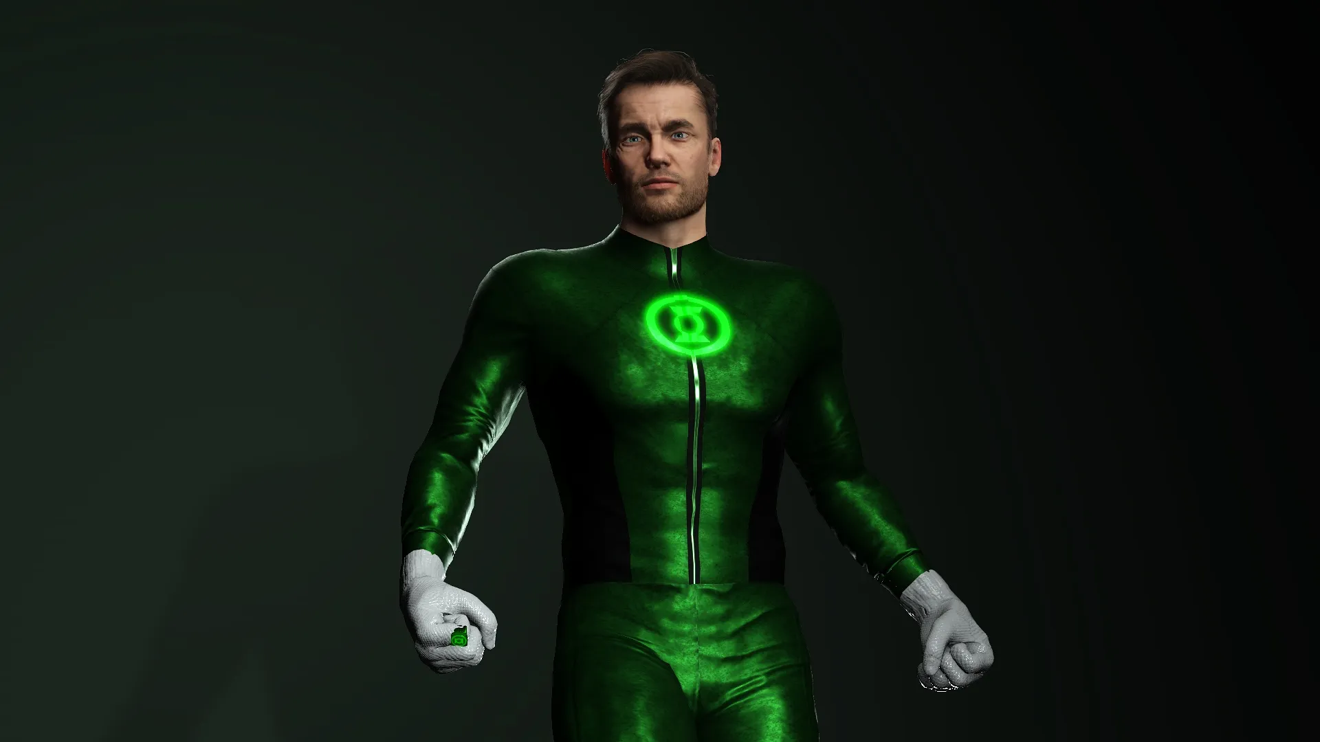 Green Lantern 3D Model .c4d .max .obj .3ds .fbx .stl .blend