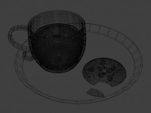 Coffee and cookie Modelo 3D
