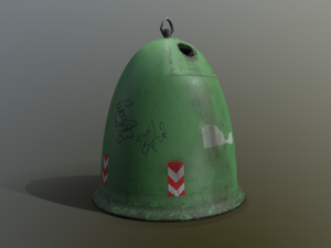 Trash bin for glass 3D 모델