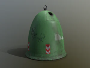 Trash bin for glass 3D Model