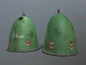 Trash bin for glass 3D Model