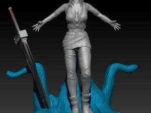 Fantastyczna sztuka Tifa Final fantasy Model do druku 3D