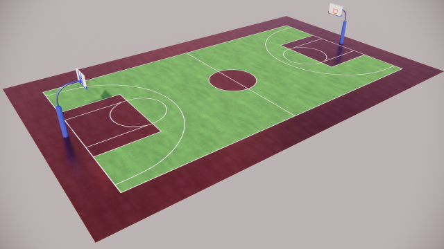 Basketballcourt Modello 3D .c4d .max .obj .3ds .fbx .stl .blend 