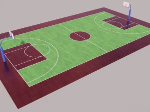 Lapangan Basket Model 3D