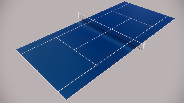 Tennis court 3D Модель .c4d .max .obj .3ds .fbx .stl .blend 