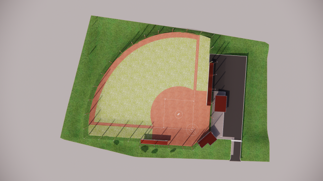 Softball field Modèle 3D .c4d .max .obj .3ds .fbx .stl .blend 