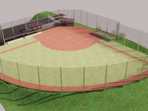 Softball field Modèle 3D
