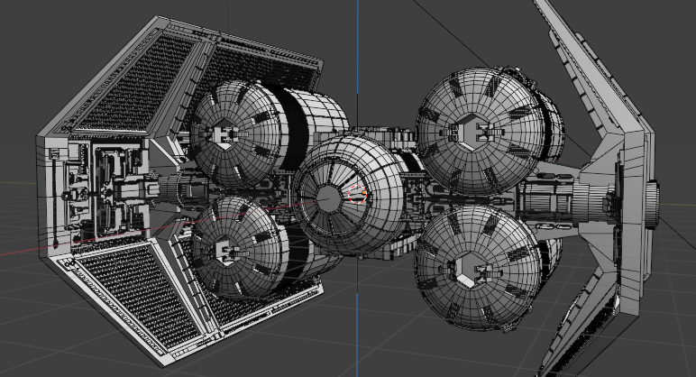 Tie ca-punisher starfighter Starwars 3D print ready model Modelo de impresión 3D .c4d .max .obj .3ds .fbx .stl .blend 