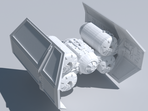 Tie ca-punisher starfighter Starwars 3D print ready model Modelo de impresión 3D