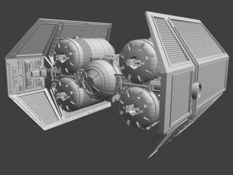 Tie ca-punisher starfighter Starwars 3D print ready model Modelo de impresión 3D