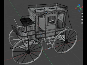 Carriage Vintage 3D Model