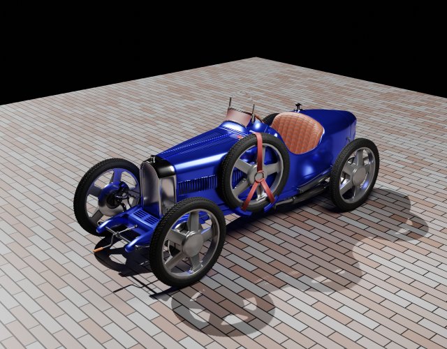 Bugatti t35 3D Модель .c4d .max .obj .3ds .fbx .stl .blend 