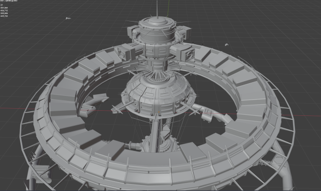 Space stantion 3D-Modell .c4d .max .obj .3ds .fbx .stl .blend 