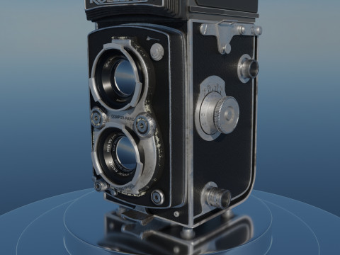 Rolleflex vintage camera Model 3D