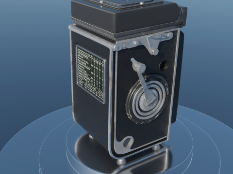 Rolleflex vintage camera Model 3D
