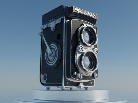 Rolleflex vintage camera Model 3D