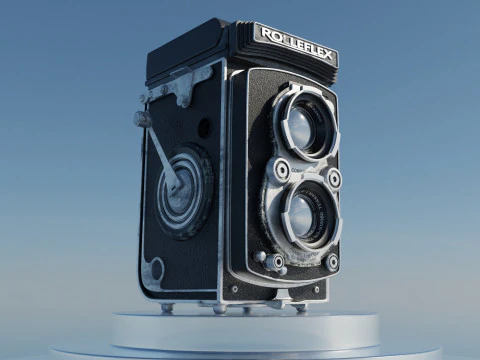 Rolleflex vintage camera 3D Model