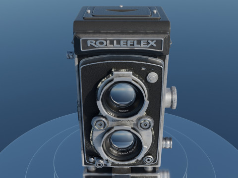 Rolleflex vintage camera Model 3D