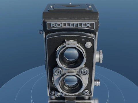 Rolleflex vintage camera 3D Model