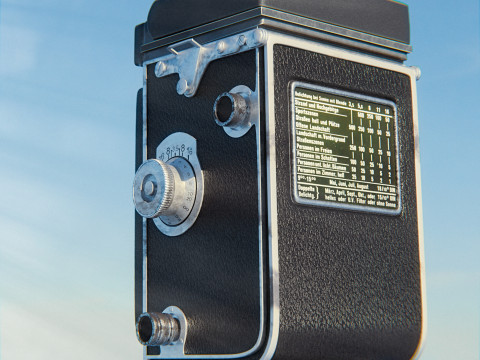 Rolleflex vintage camera Model 3D