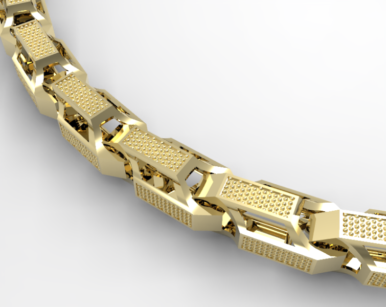 Of stylish chain 3Dモデル .c4d .max .obj .3ds .fbx .stl .blend 