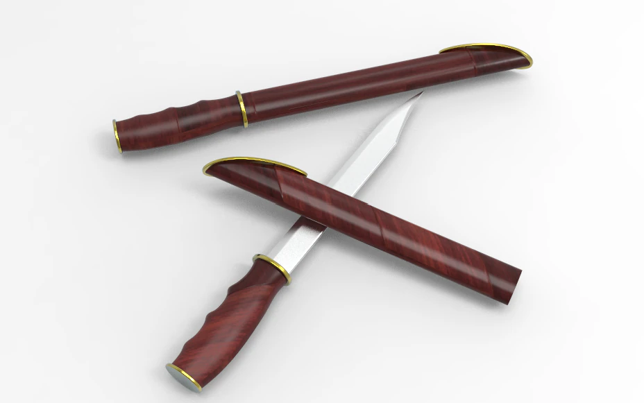 Knife Beautiful souvenir 3D Model .c4d .max .obj .3ds .fbx .stl .blend 