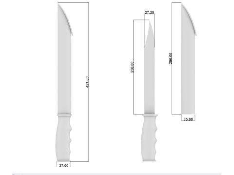 Knife Beautiful souvenir 3D मॉडल