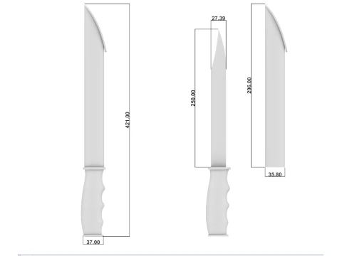 Knife Beautiful souvenir 3D Model