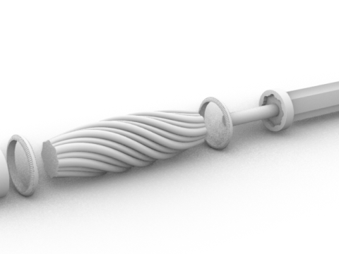 Souvenir knife cool design 3D Model