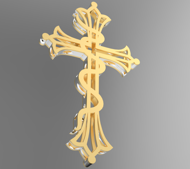 Cross 3D Print Model .c4d .max .obj .3ds .fbx .stl .blend 