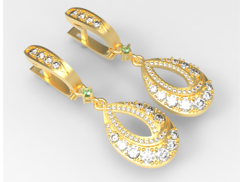Womens earrings Modelo de impresión 3D