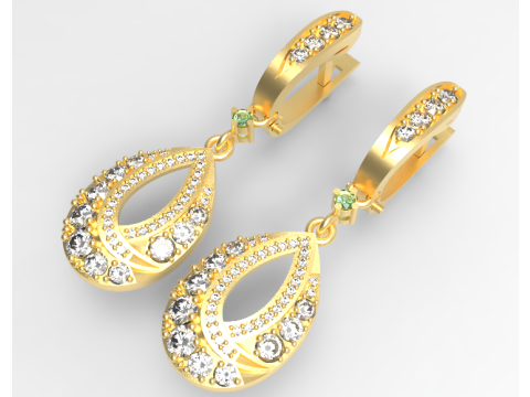 Womens earrings Modelo de Impressão 3D