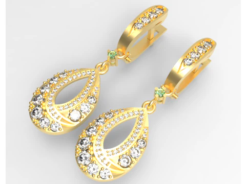 Womens earrings 3D Print Model