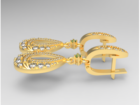 Womens earrings Modelo de Impressão 3D