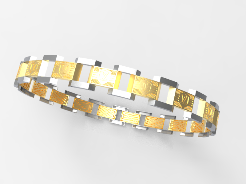 Beautiful men bracelet Modello 3D .c4d .max .obj .3ds .fbx .stl .blend 