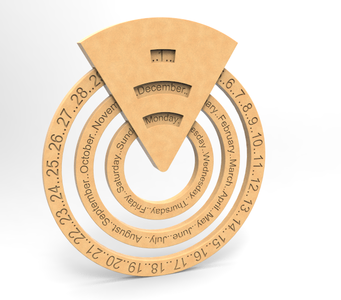 Beautiful calendar for home 3D-printmodel .c4d .max .obj .3ds .fbx .stl .blend 