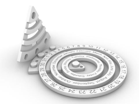 Beautiful calendar for home 3D-printmodel