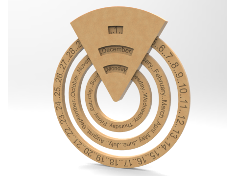Beautiful calendar for home 3D-printmodel
